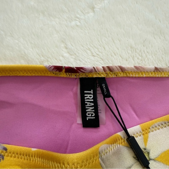 Triangl Delilah Fiore-Gallo Yellow Floral Bikini Bottoms Size Small - Picture 4 of 5